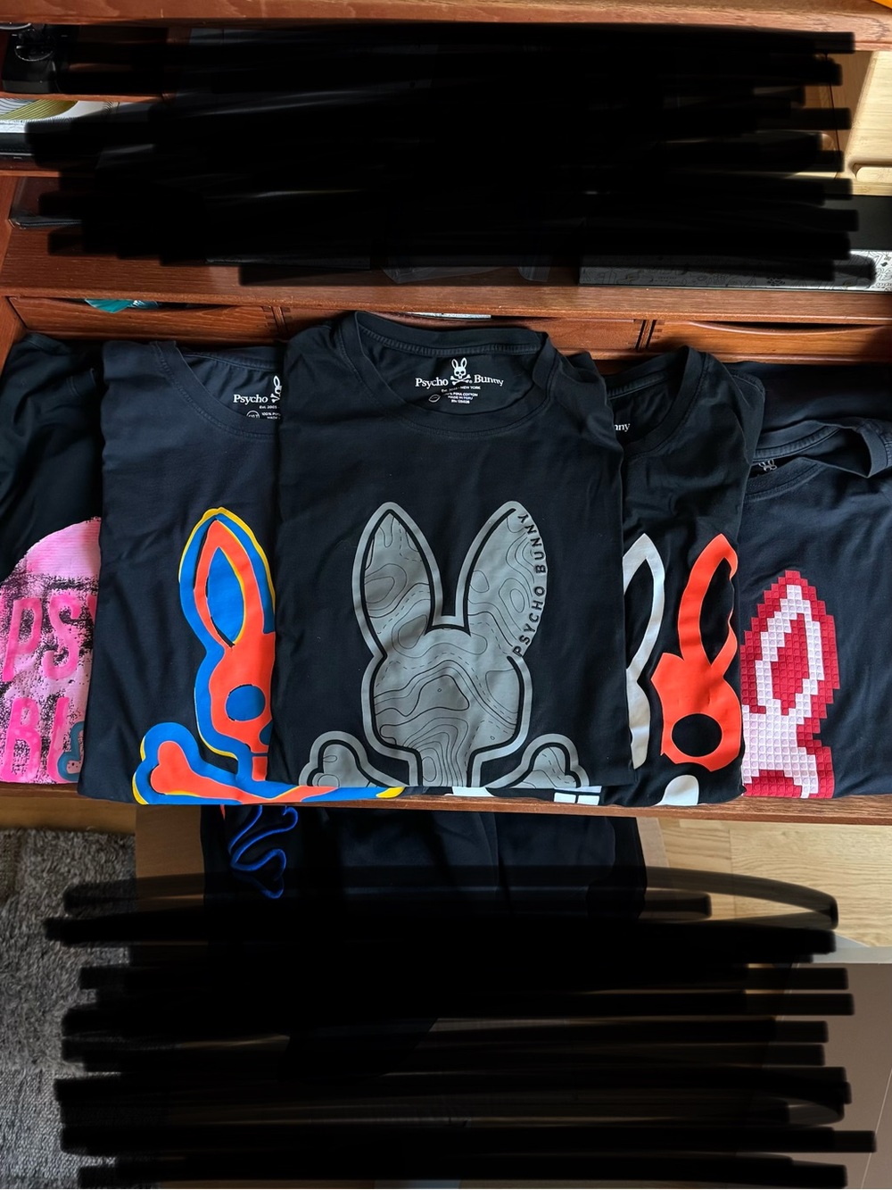 Psycho Bunny 5 Black Tees - Picture 4 of 4